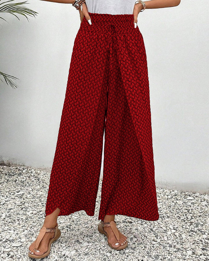 Sommerfeld | Lisette Hose mit weitem Bein und geometrischem Druck