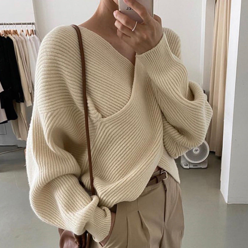 Avabloomly™ | Pull en tricot croisé chic