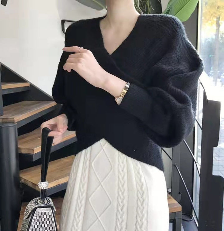 Avabloomly™ | Pull en tricot croisé chic