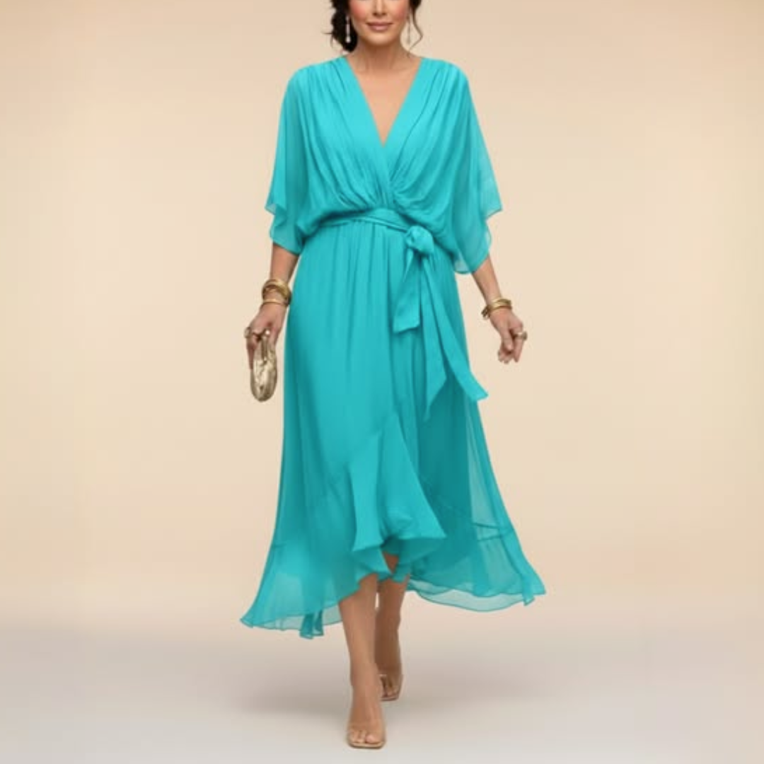 MARTA™ | ROBE EN MOUSSELINE COL EN V