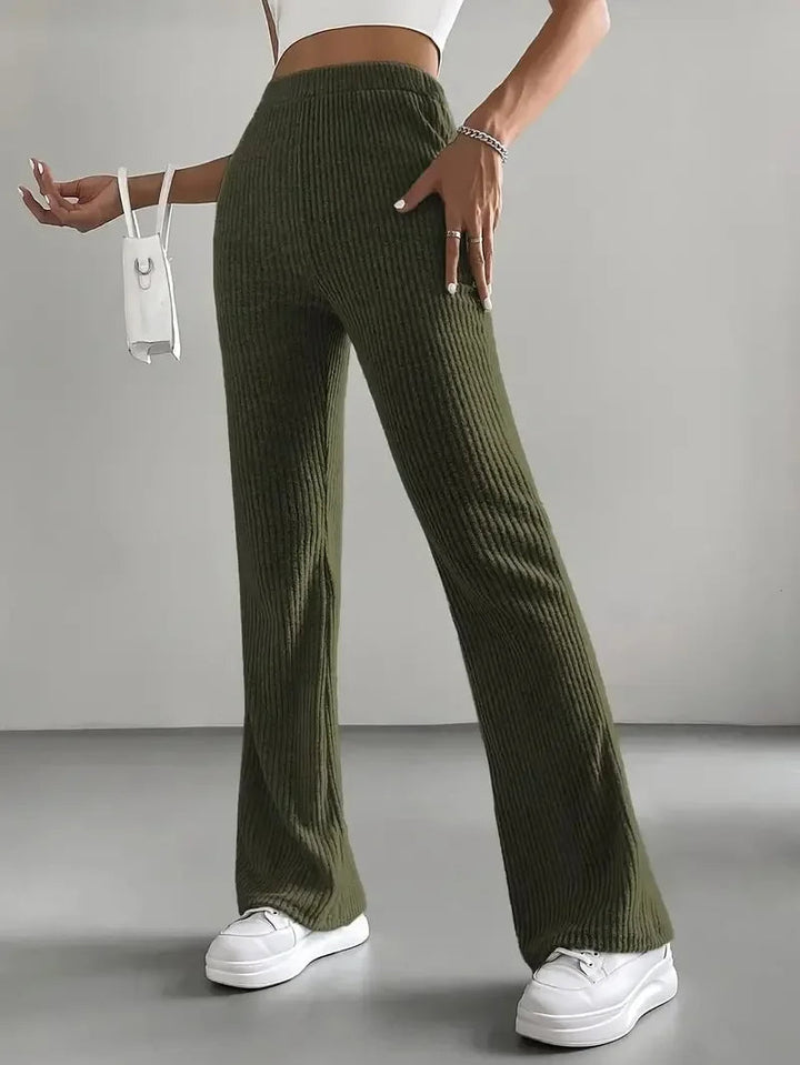 Pantalon Évasé En Velours Côtelé