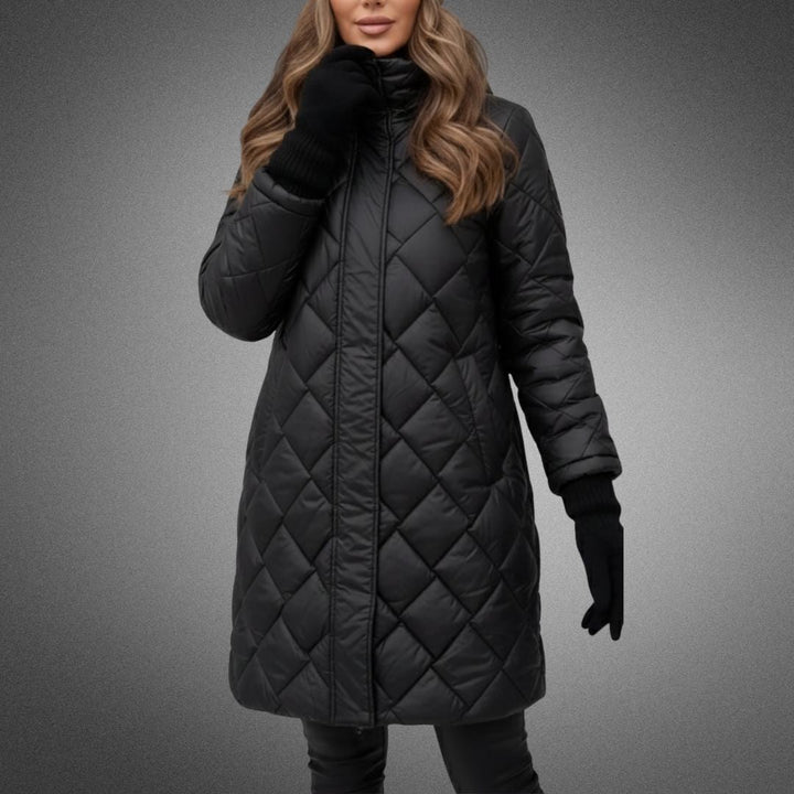 Manteau Long Matelassé Avec Capuche