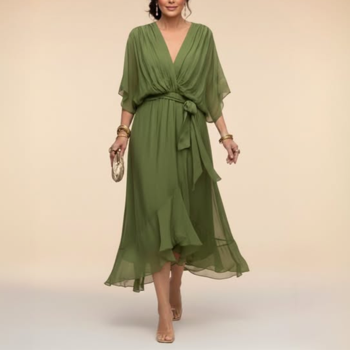 MARTA™ | ROBE EN MOUSSELINE COL EN V