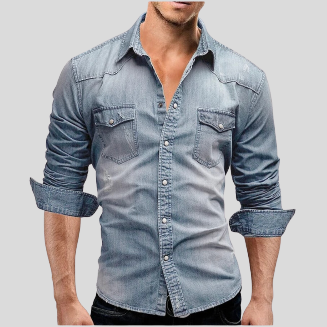 Avabloomly™ - Chemise en denim au style moderne