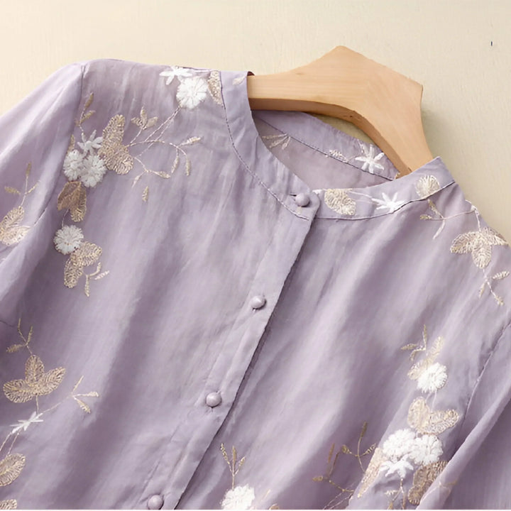 EMILY | TOP AVEC FLEURS BRODÉES