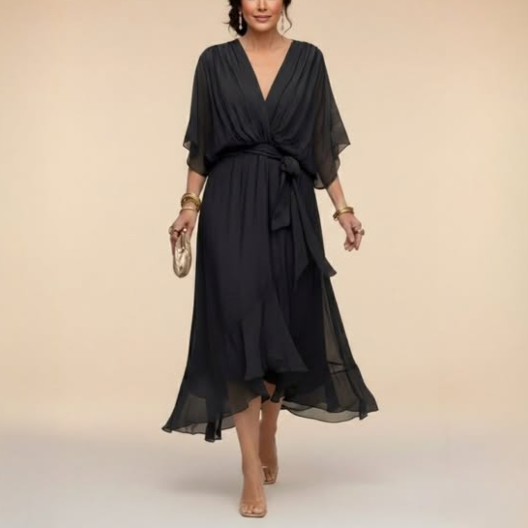 MARTA™ | ROBE EN MOUSSELINE COL EN V