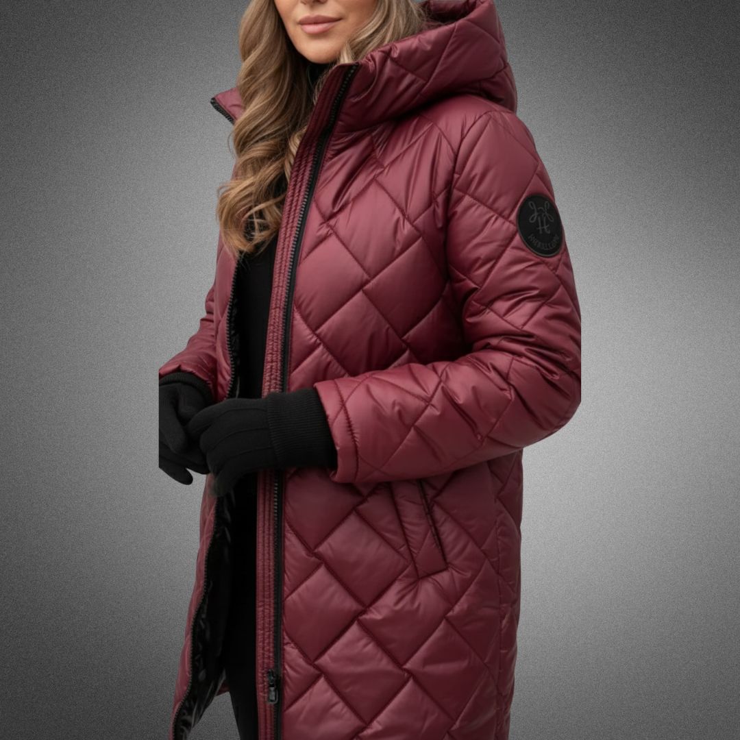 Manteau Long Matelassé Avec Capuche
