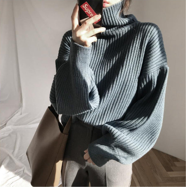 Avabloomly™ | Luxe Pull à col roulé et à manches ballon