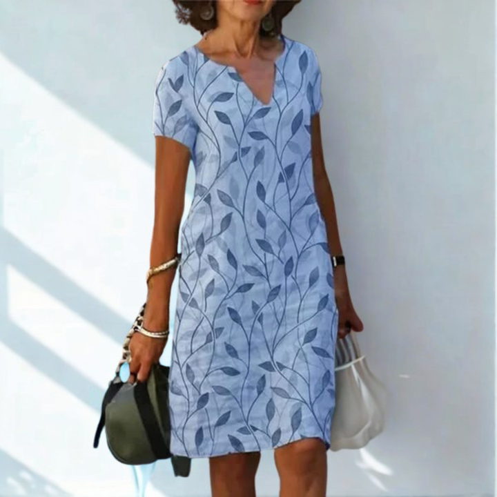 Robe Femme Col V à Imprimé Floral