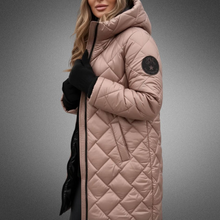 Manteau Long Matelassé Avec Capuche