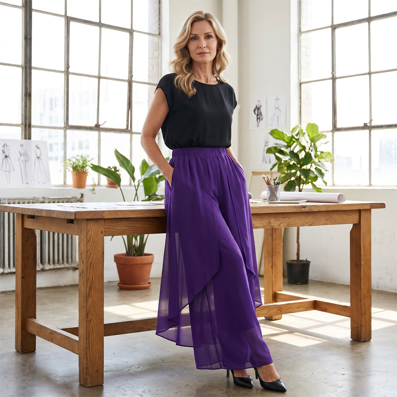 Pantalon asymétrique pour Femme – Élégant & Chic