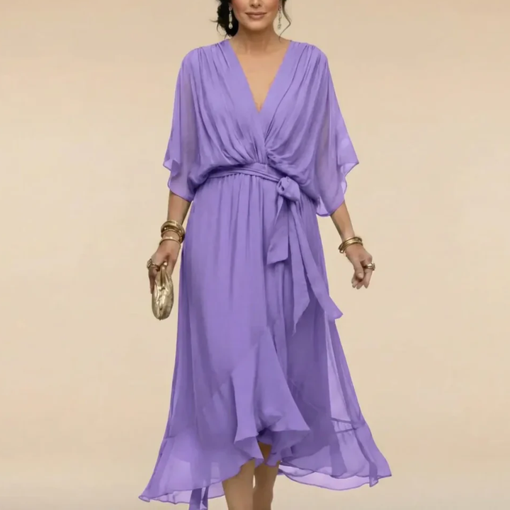 MARTA™ | ROBE EN MOUSSELINE COL EN V