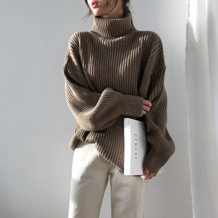 Avabloomly™ | Luxe Pull à col roulé et à manches ballon