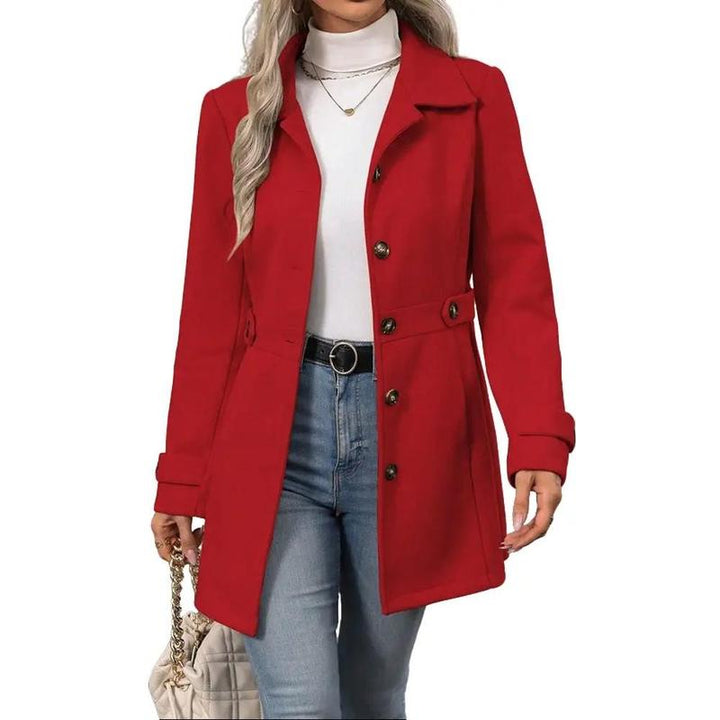 Manteau Monique Élégant Avec Col Châle À Revers