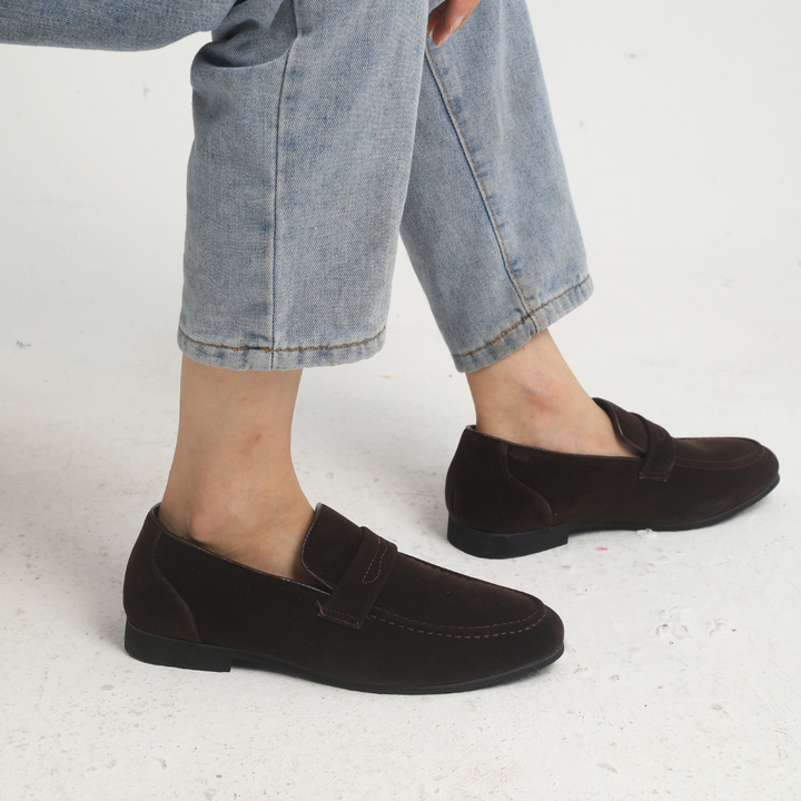 Avabloomly™ | Mocassins à brides en daim