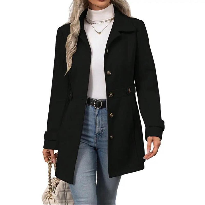 Manteau Monique Élégant Avec Col Châle À Revers