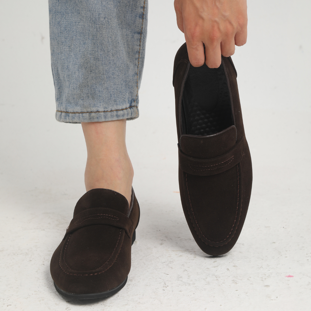 Avabloomly™ | Mocassins à brides en daim