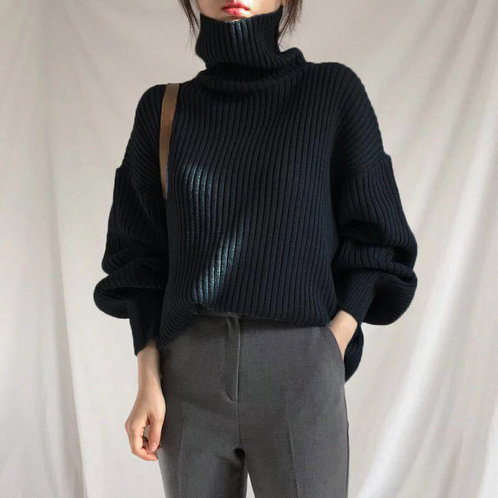 Avabloomly™ | Luxe Pull à col roulé et à manches ballon