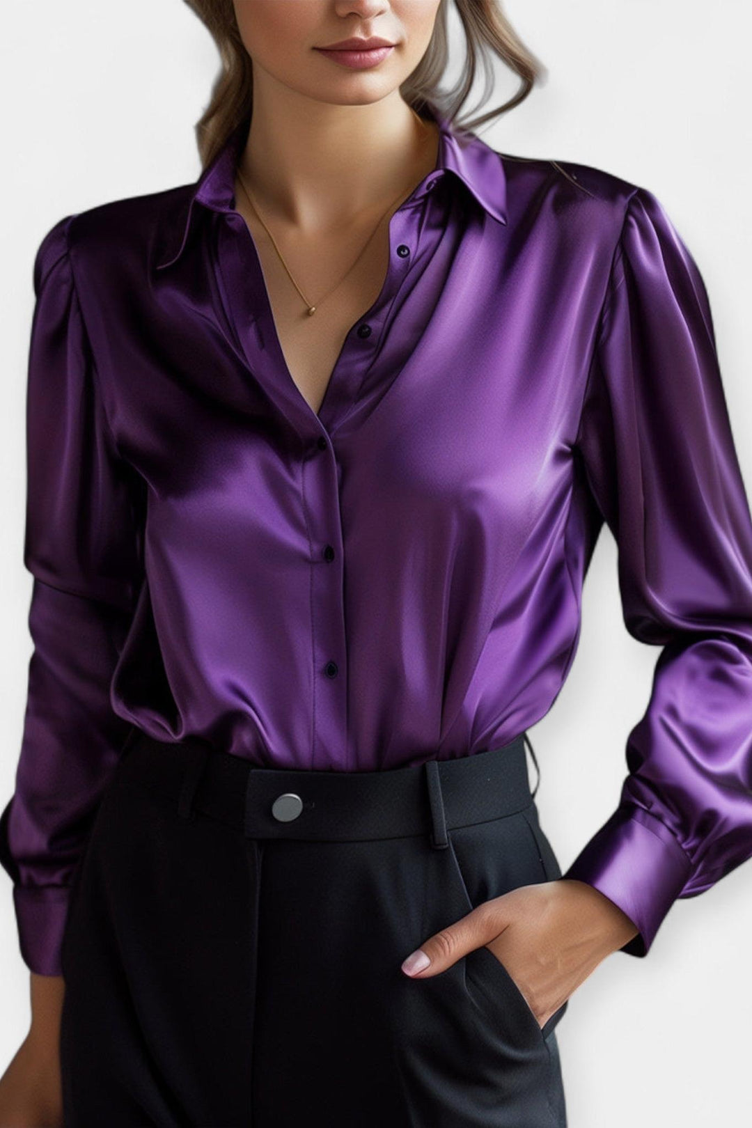 Ellen | Satin skjorte