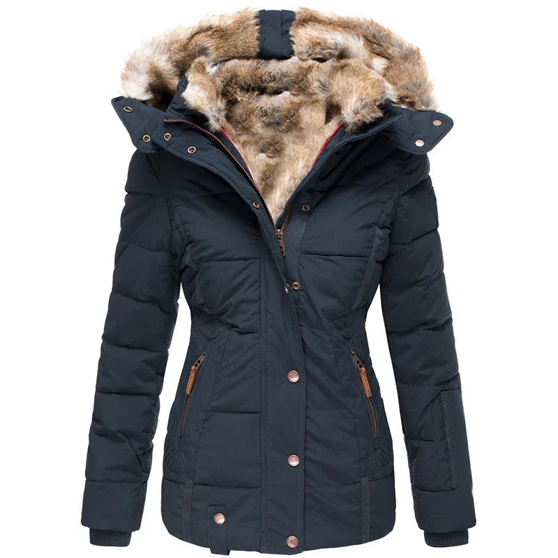 Avabloomly™ | Manteau d'hiver chaud avec doublure en fourrure
