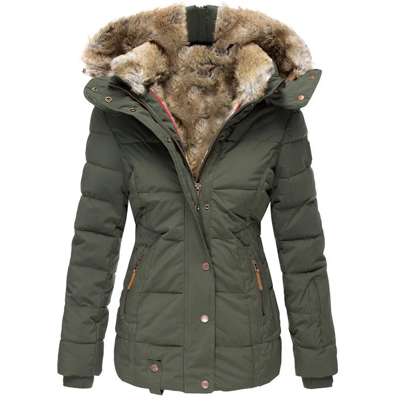 Avabloomly™ | Manteau d'hiver chaud avec doublure en fourrure