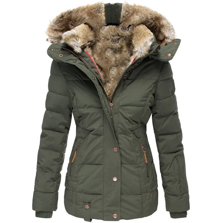 Avabloomly™ | Manteau d'hiver chaud avec doublure en fourrure