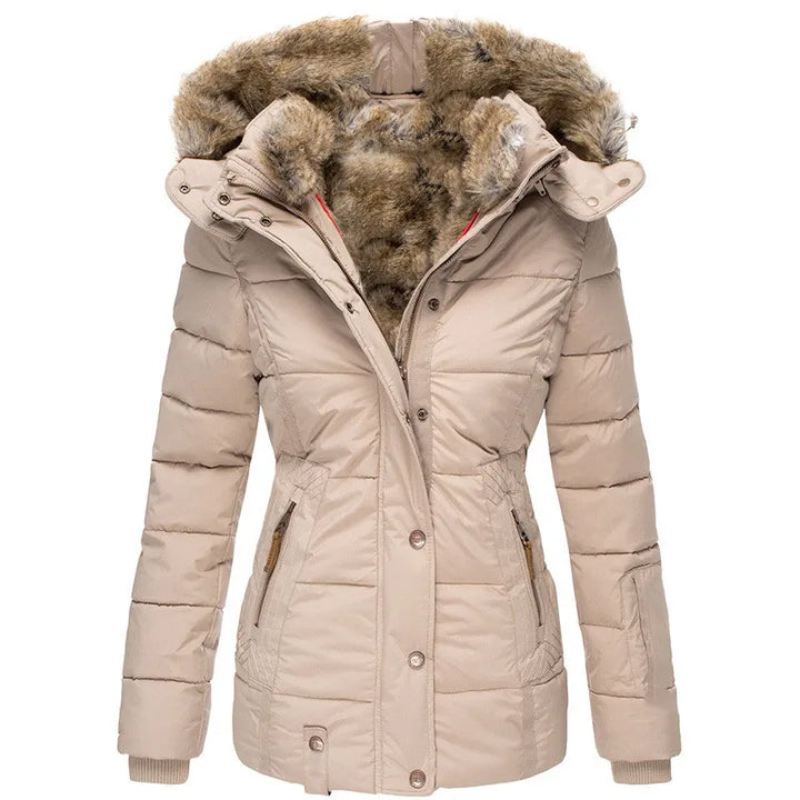 Avabloomly™ | Manteau d'hiver chaud avec doublure en fourrure
