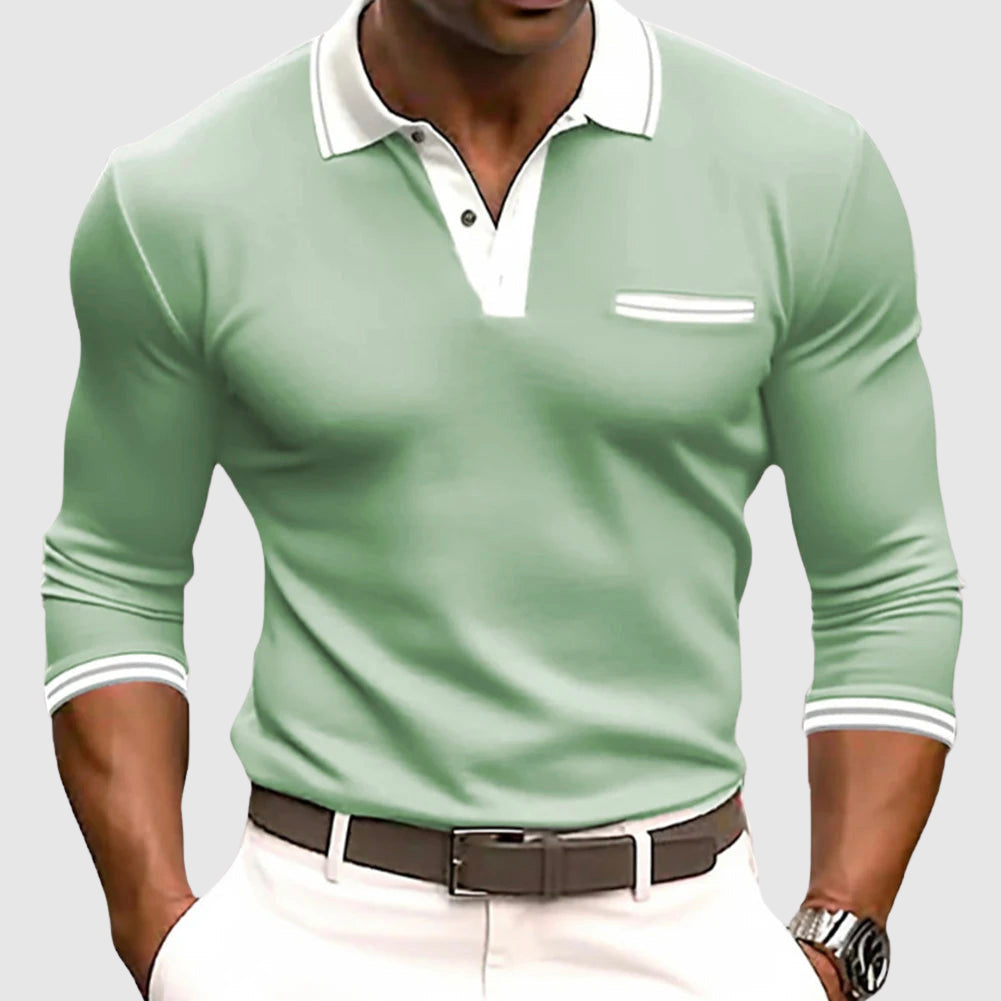 Avabloomly™ - Chemise à détails contrastés élégants