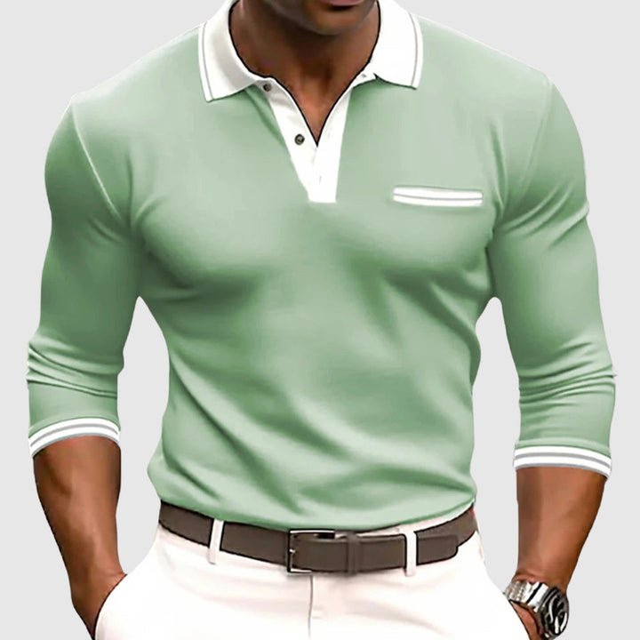Avabloomly™ - Chemise à détails contrastés élégants
