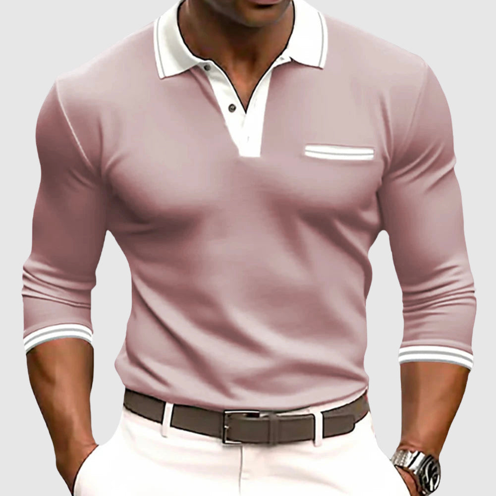 Avabloomly™ - Chemise à détails contrastés élégants