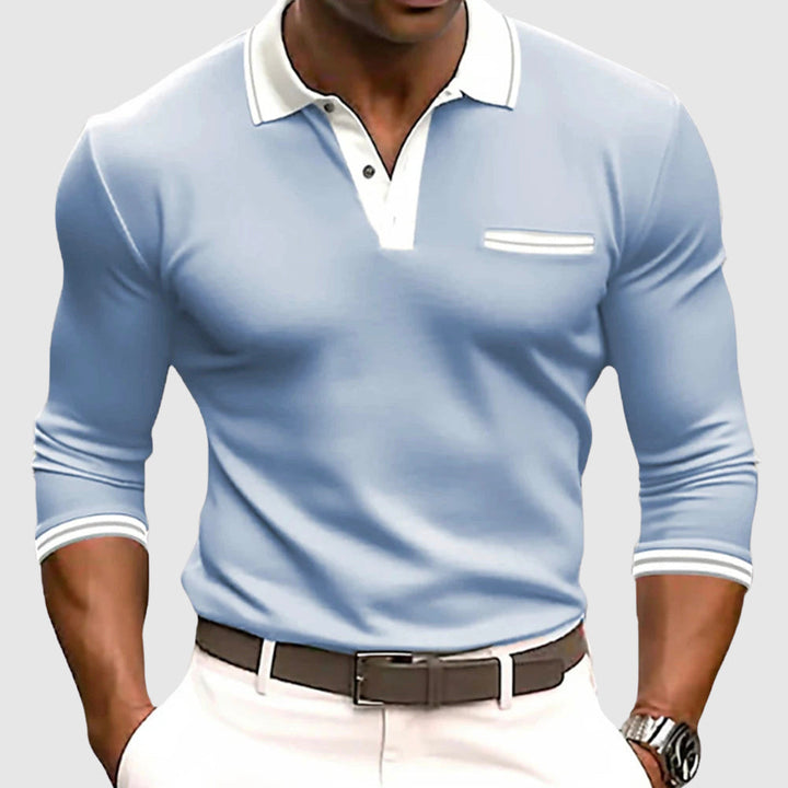 Avabloomly™ - Chemise à détails contrastés élégants