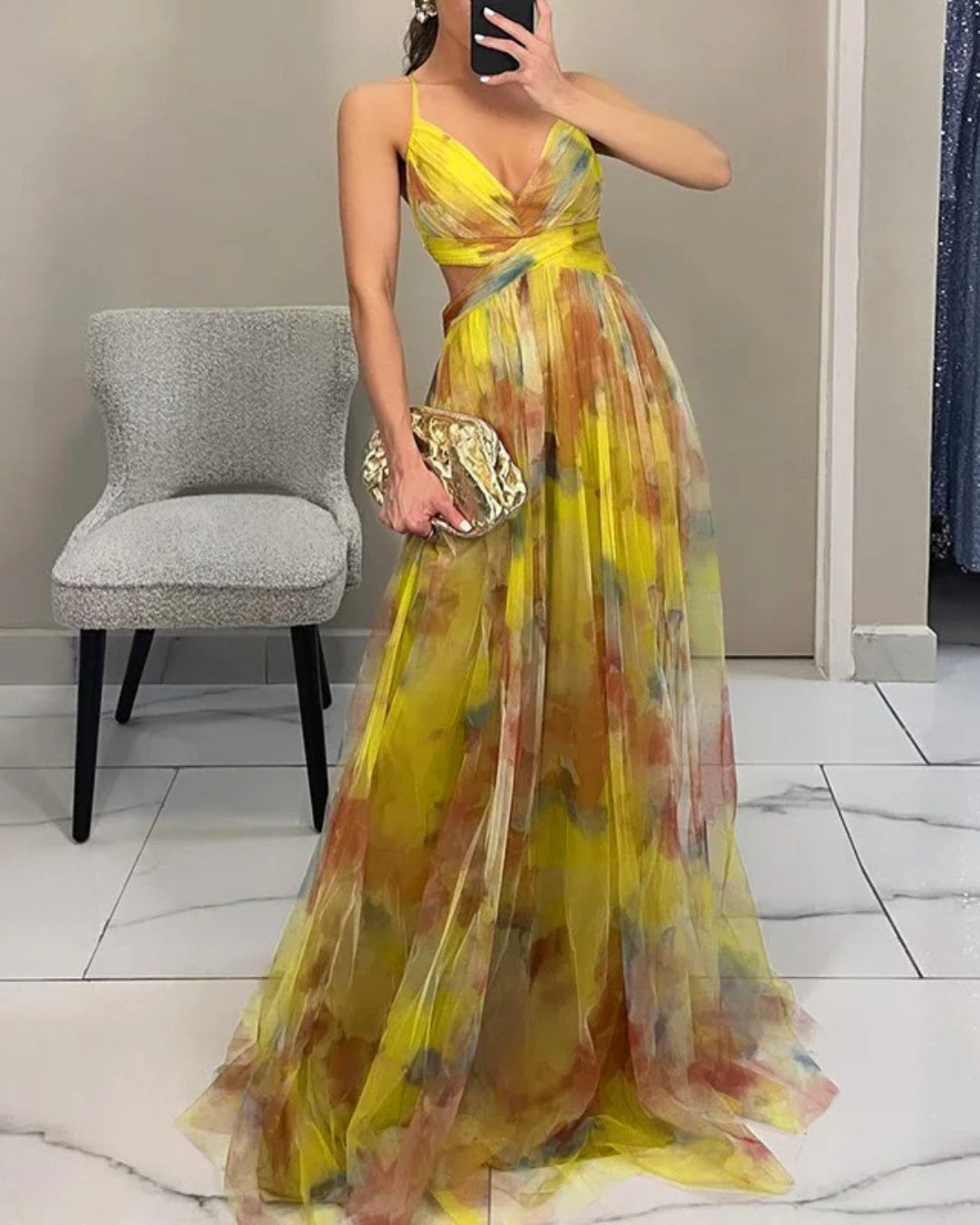 Giselle – La Robe Maxi Florale Enchanteresse