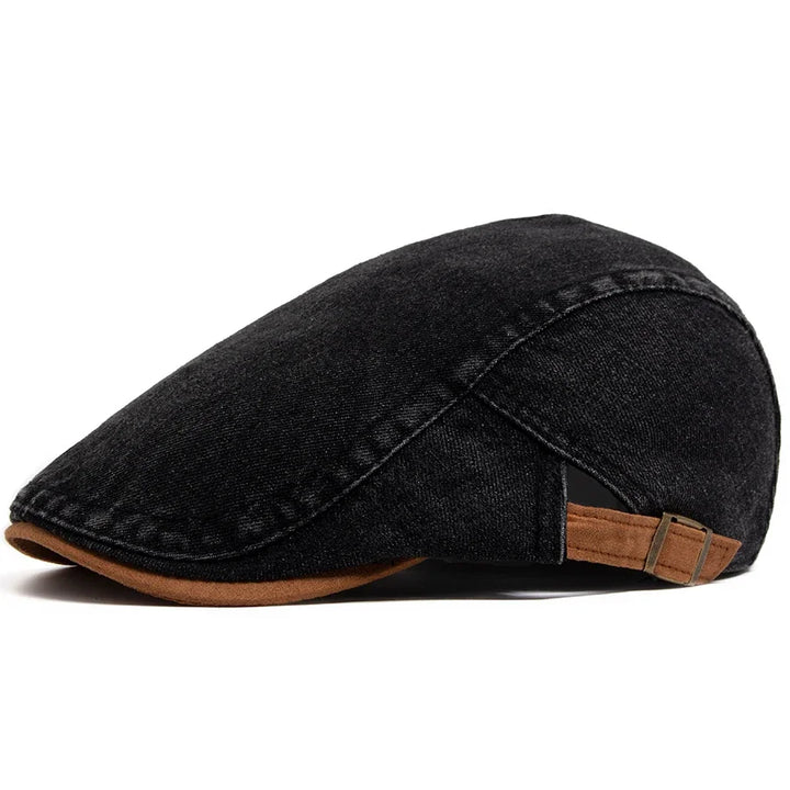 Thijs™ | Casquette Plate Premium en Denim