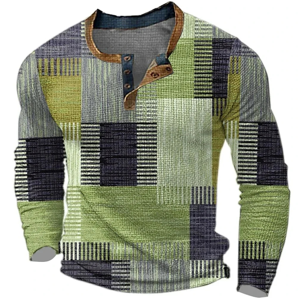 Avabloomly™ | Chemise Homme Colorée à Manches Longues
