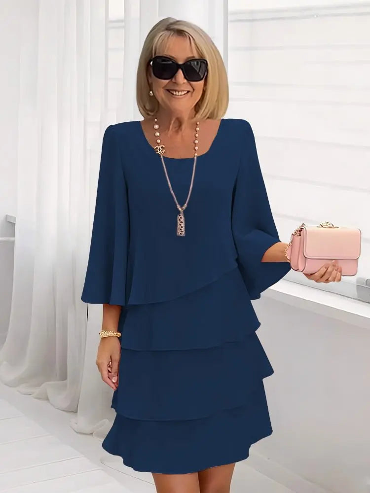 Camille – Robe élégance fluide à volants