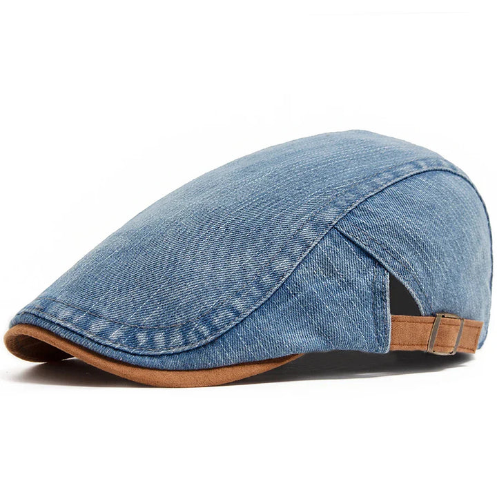 Thijs™ | Casquette Plate Premium en Denim