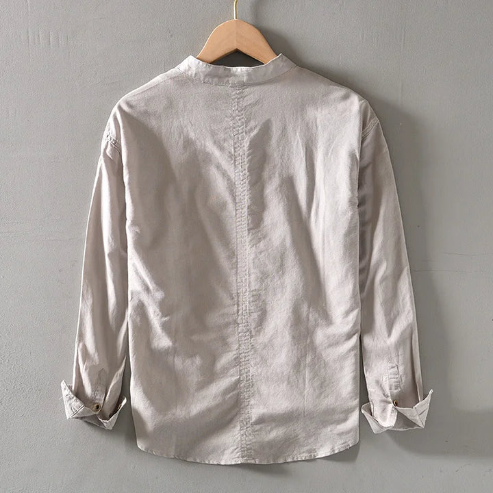 Chemise Arturo en Lin à Col Mao