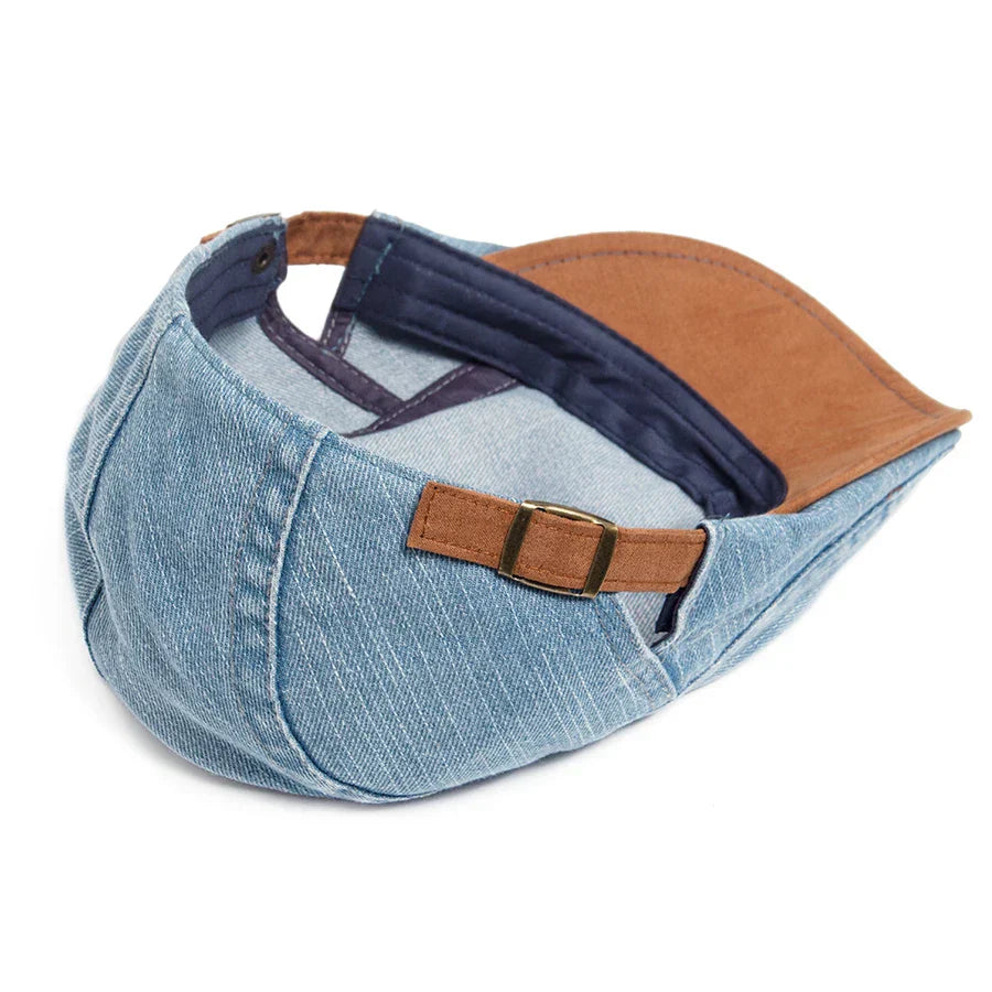 Thijs™ | Casquette Plate Premium en Denim
