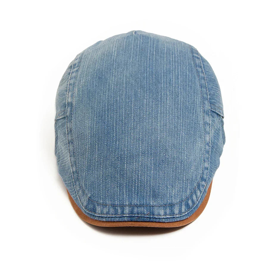 Thijs™ | Casquette Plate Premium en Denim