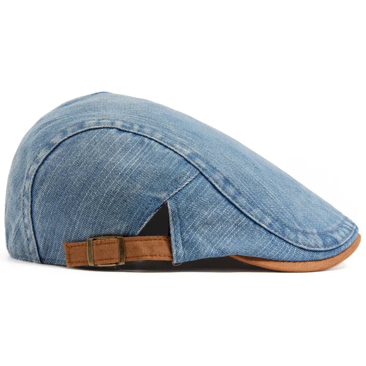 Thijs™ | Casquette Plate Premium en Denim