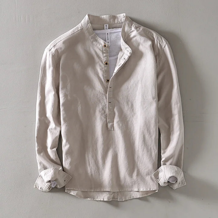 Chemise Arturo en Lin à Col Mao