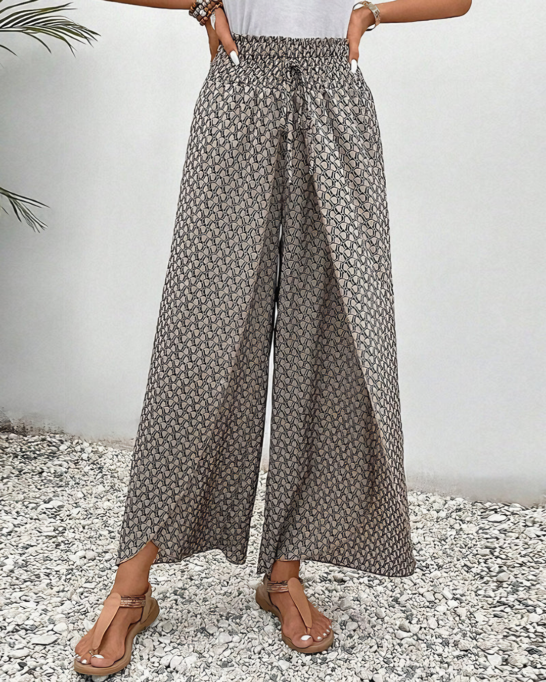Sommerfeld | Lisette Hose mit weitem Bein und geometrischem Druck