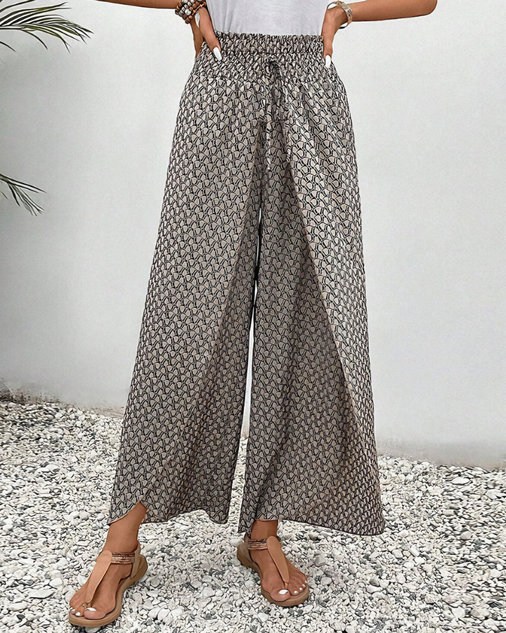 Sommerfeld | Lisette Hose mit weitem Bein und geometrischem Druck