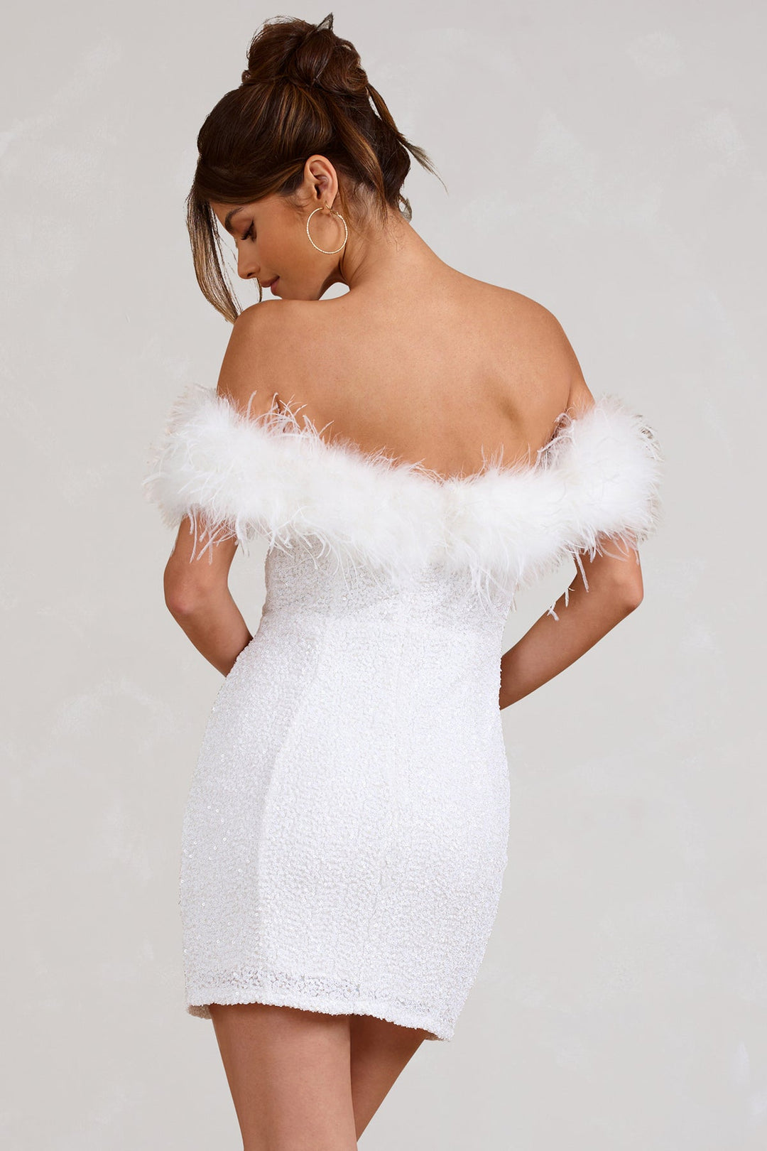 Avabloomly™ | Robe à pailettes avec plumes