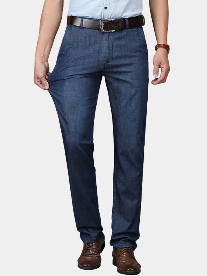 Jeans En Denim Extensible À Coupe Classique Pour Homme