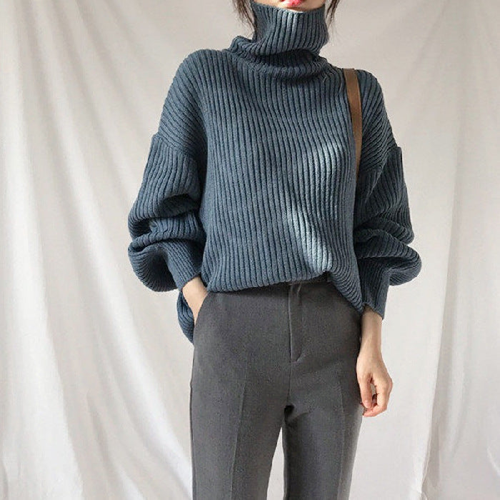 Avabloomly™ | Luxe Pull à col roulé et à manches ballon
