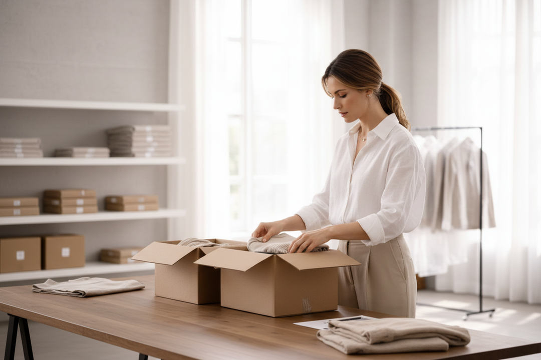 Hero woman packing orders